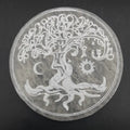 Plaque de Rechargement en Sélénite – Arbre de Vie Lunaire 10 cm