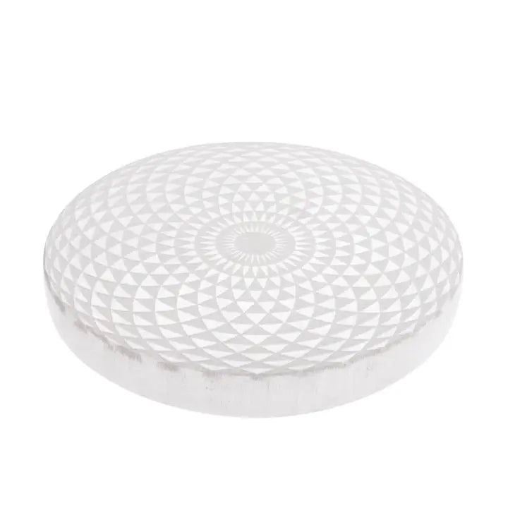 Plaque Circulaire en Sélénite – Géométrie Sacrée