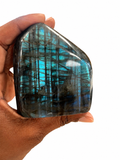 Labradorite naturelle – Forme libre – Reflets bleus – Pièce unique 376 g