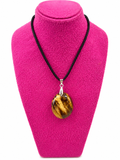 🤎 Pendentif en Bois fossilisé naturel – Forme ronde – Pièce unique