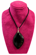 🖤 Pendentif Tourmaline noire naturelle – Forme goutte polie – Pièce unique