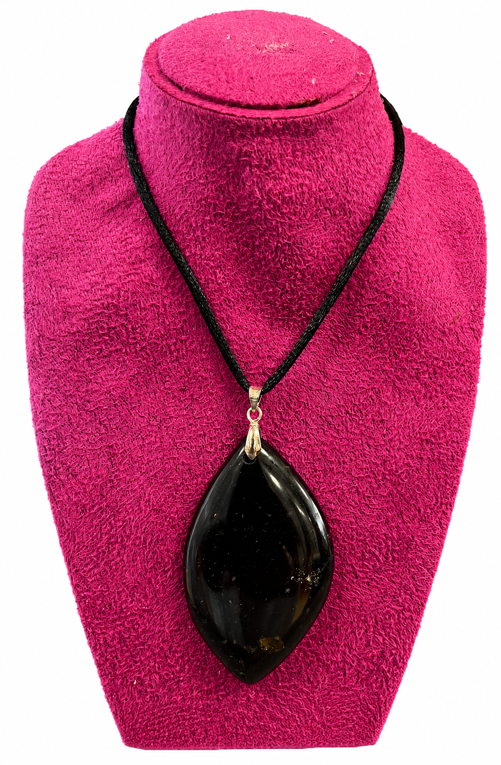 🖤 Pendentif Tourmaline noire naturelle – Forme goutte polie – Pièce unique