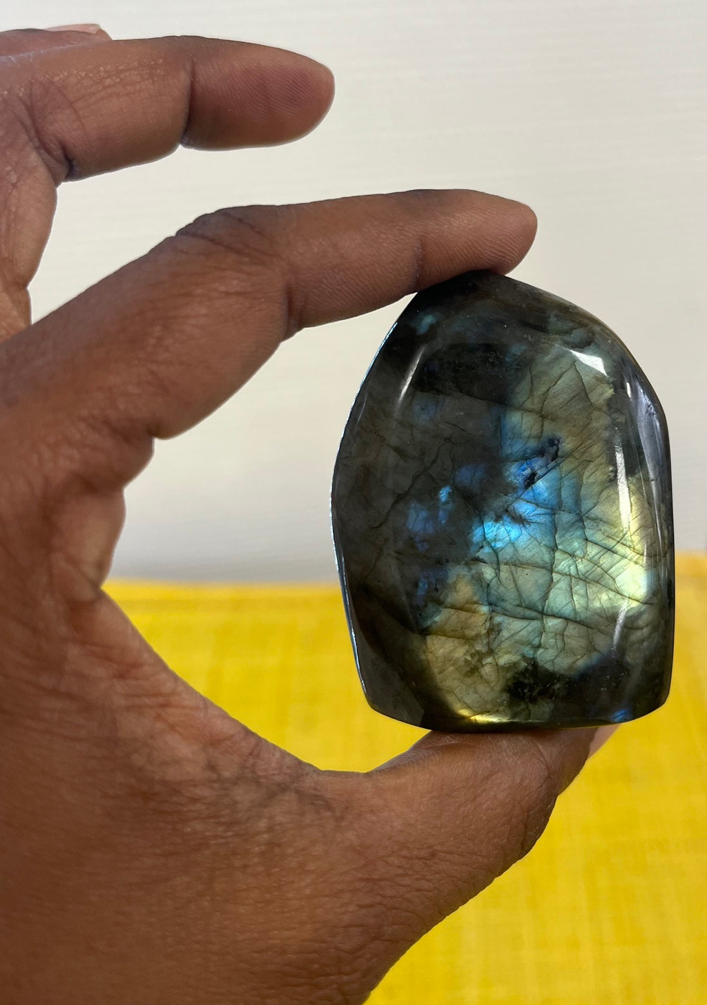 💙 Petite Labradorite naturelle – Forme libre polie – Pièce unique 182 g