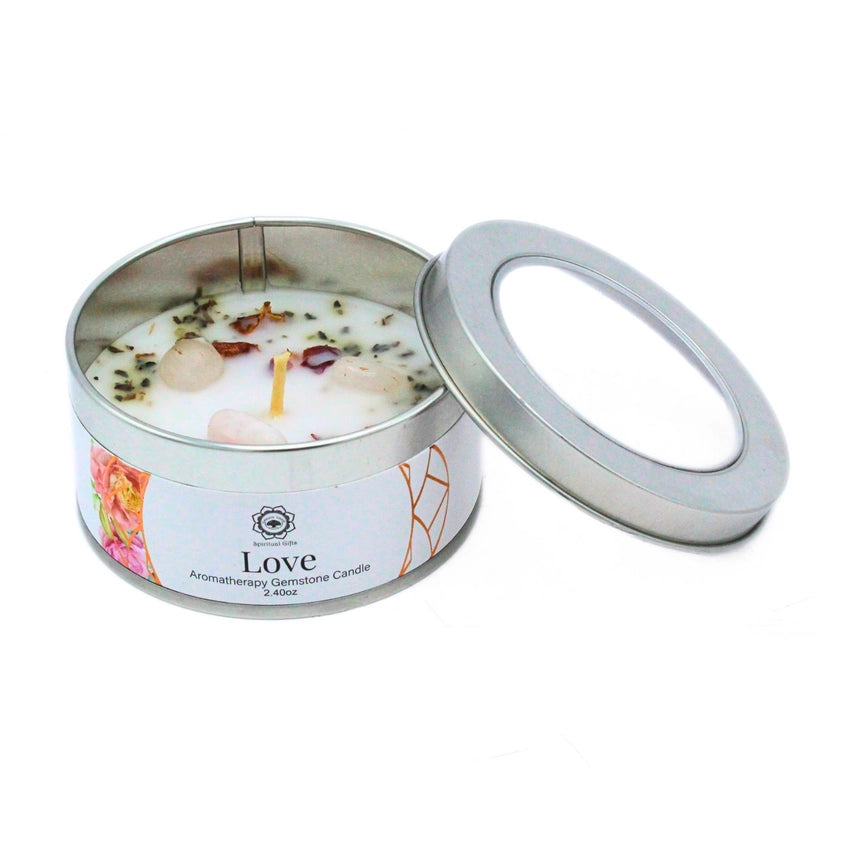 Bougie parfumée aux pierres naturelles – Bien-être & intentions