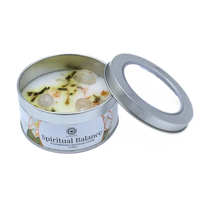 Bougie parfumée aux pierres naturelles – Bien-être & intentions