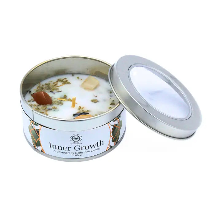 Bougie parfumée aux pierres naturelles – Bien-être & intentions